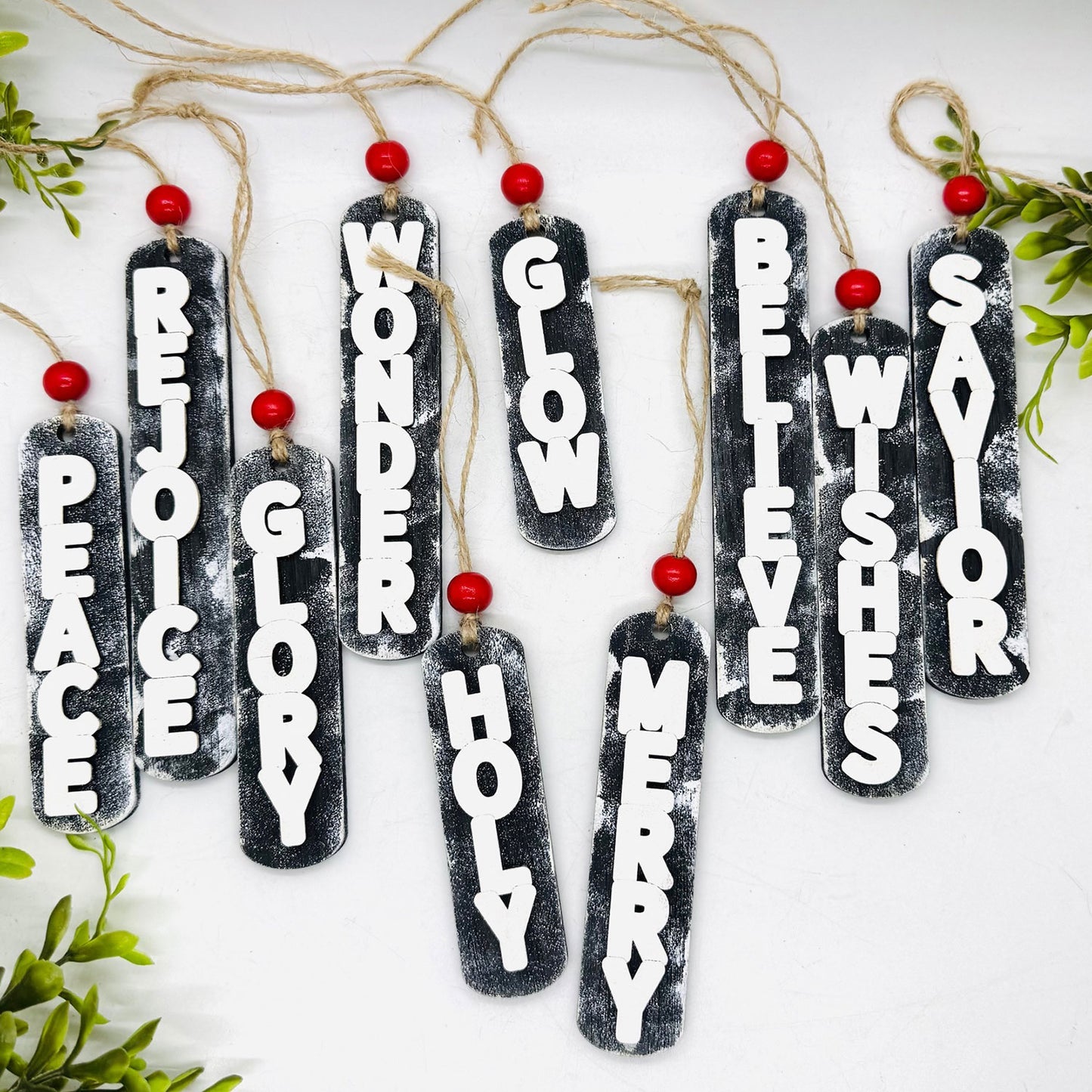 Distressed Faith Ornaments