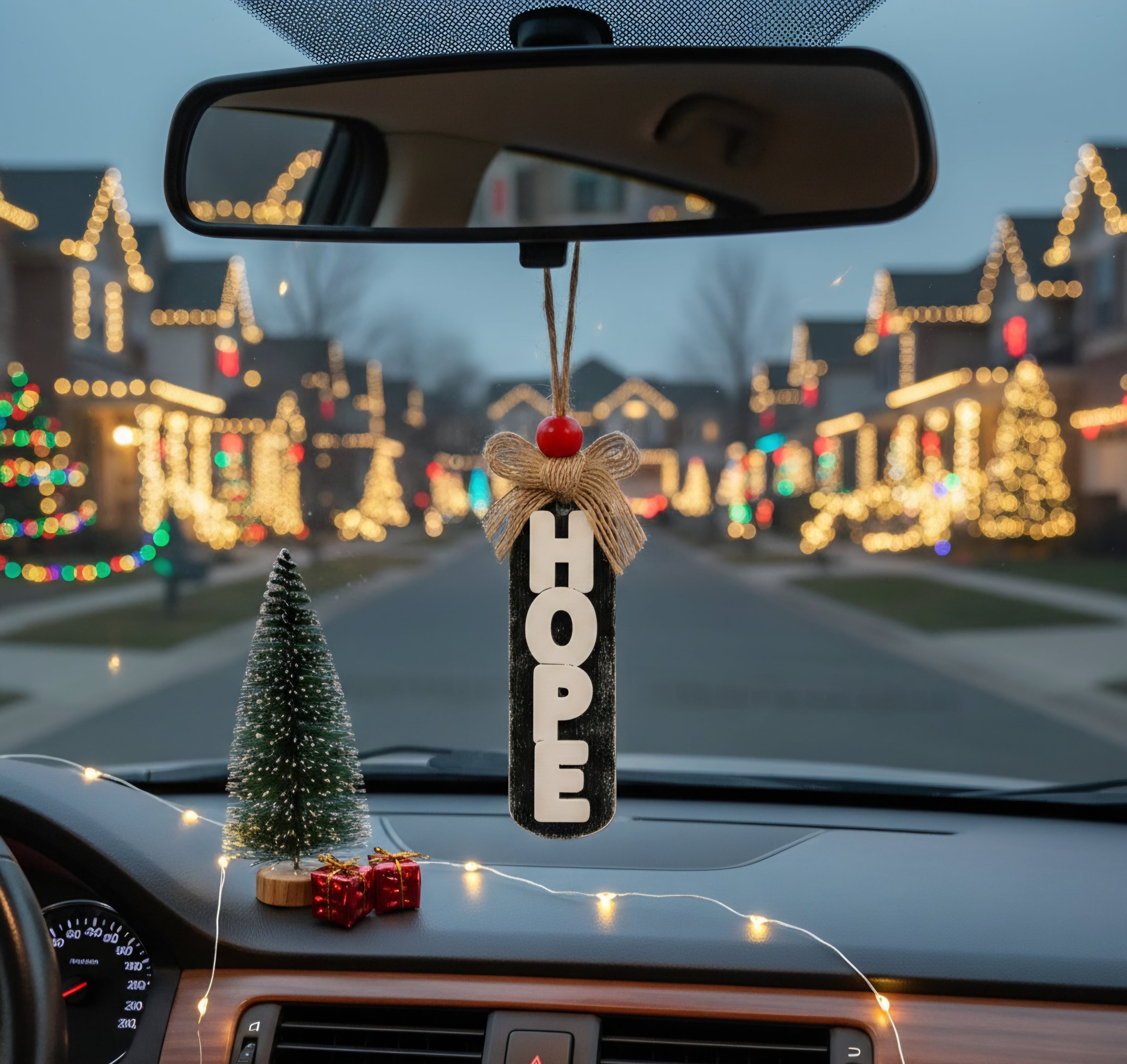 Farmhouse Hope Car Charm